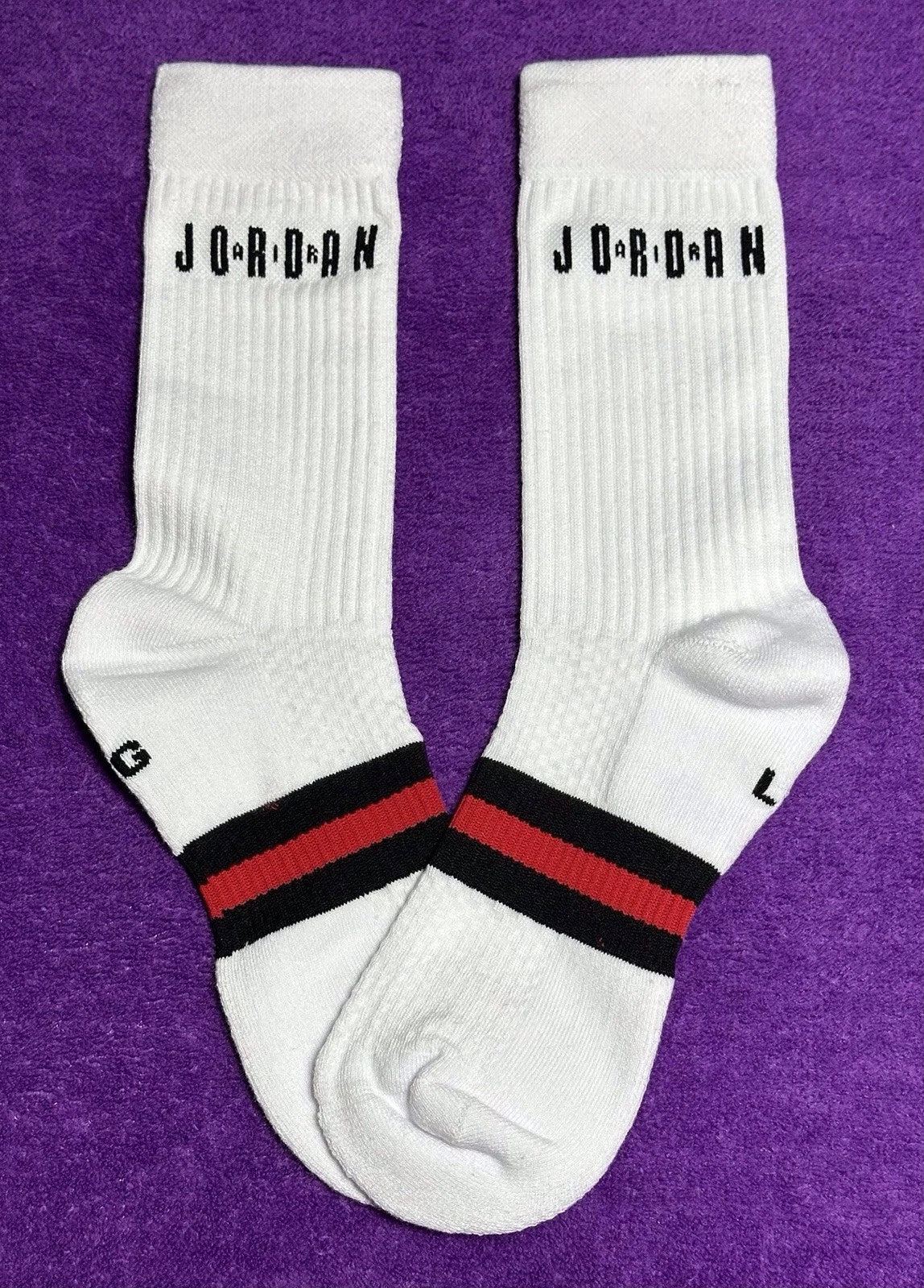 2 Pack Nike Air Jordan Legacy Crew Socks White Men's Large Size 8-12