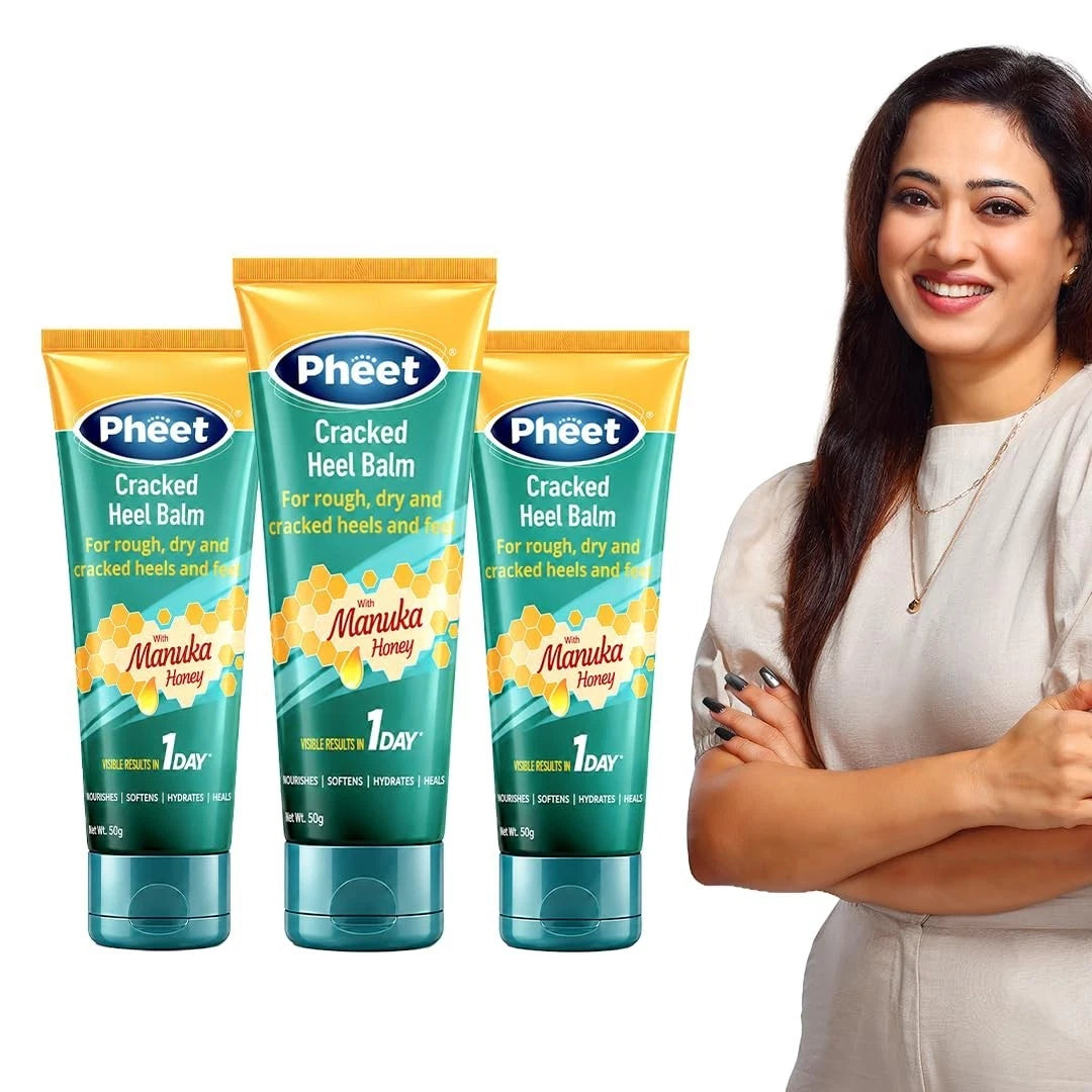 Pheet Cracked Heel Balm Pack of 3 for Rough, Dry & Cracked Heels