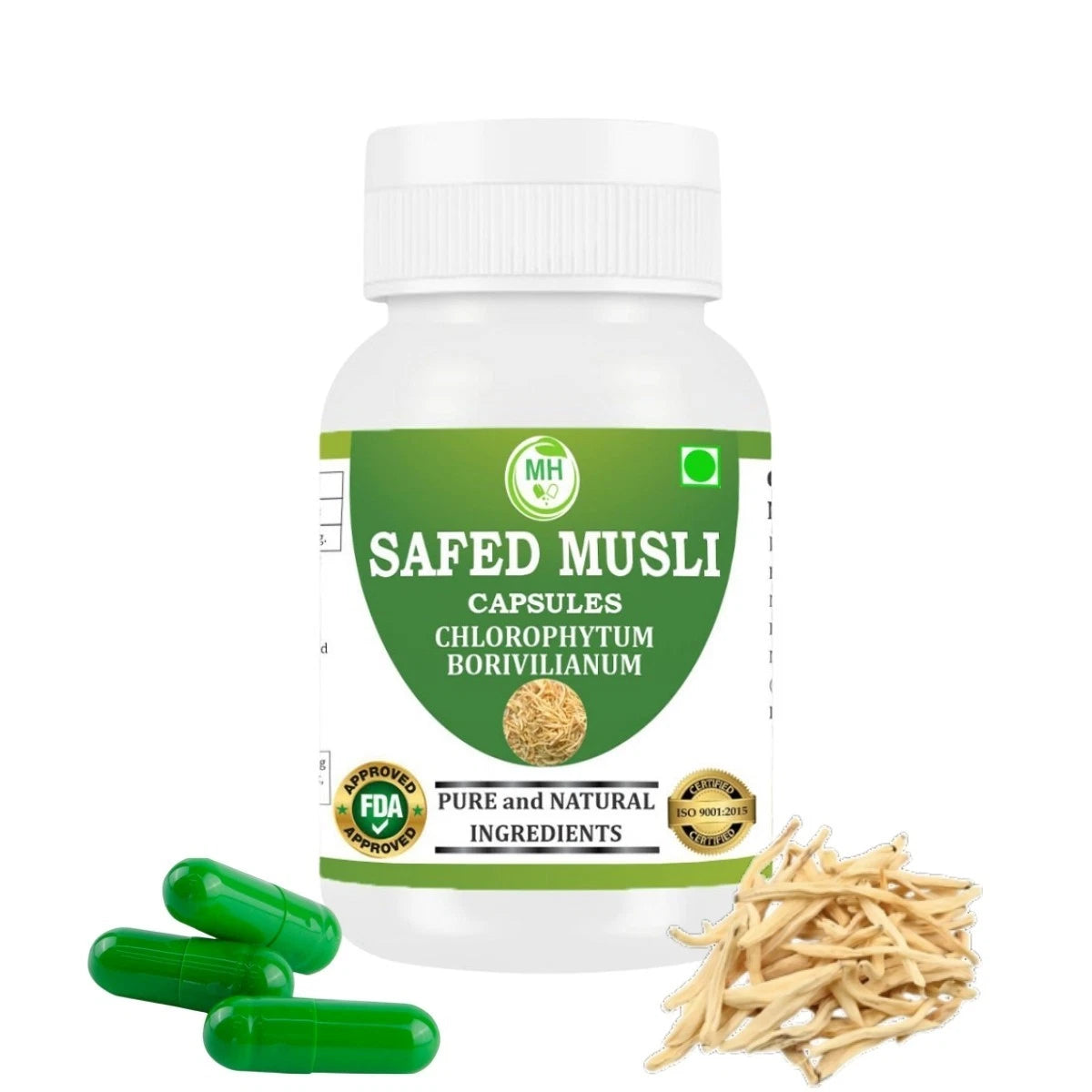Morsan's Safed Musli Capsules 60 Veg Capsules Chlorophytum Borivilianum